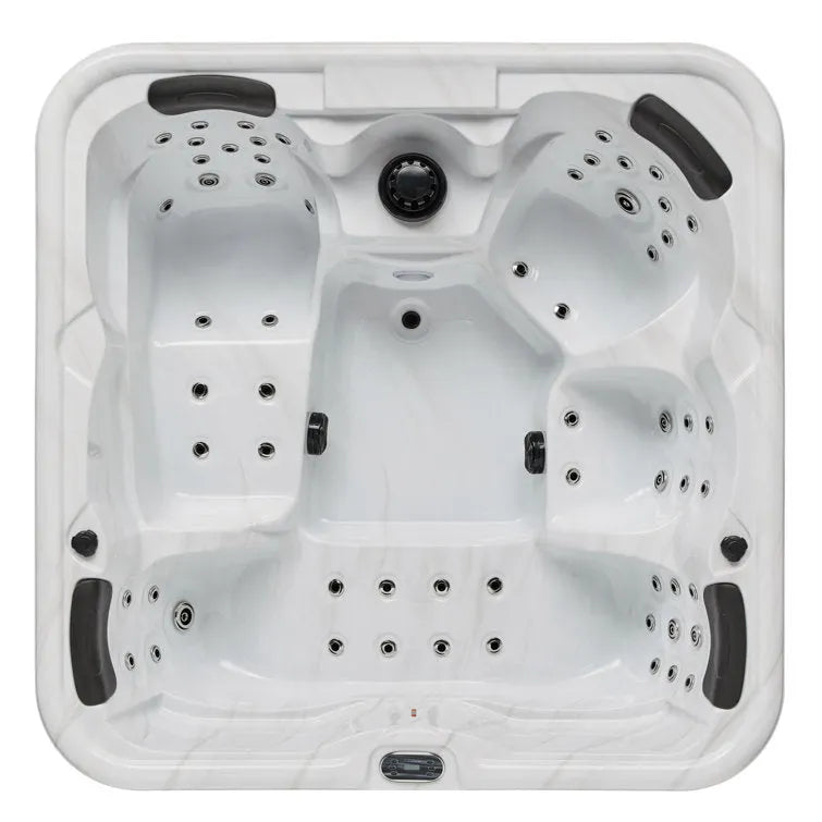 Luxury Spas 61 – Jet Acrylic Square Hot Tub with Ozonator in Gray