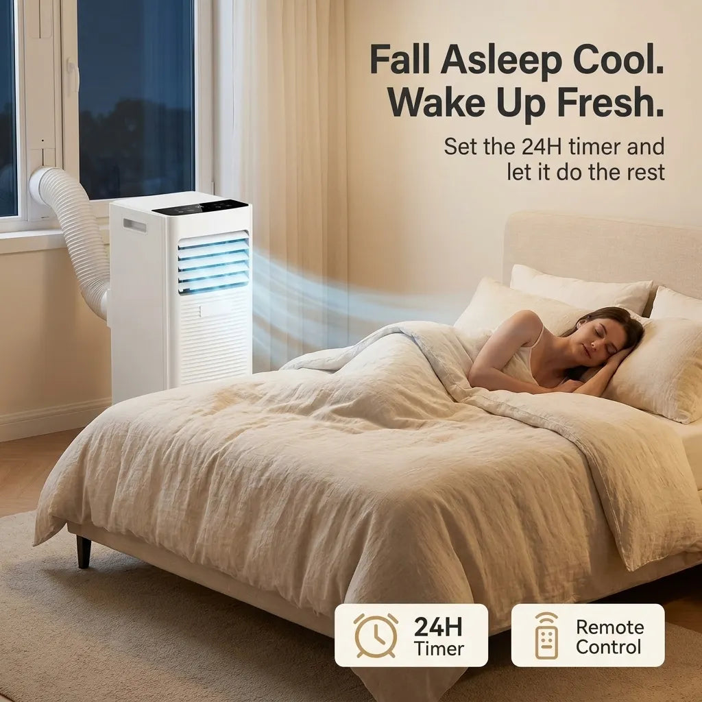 9000 BTU Portable Air Conditioner Dehumidifier Fan