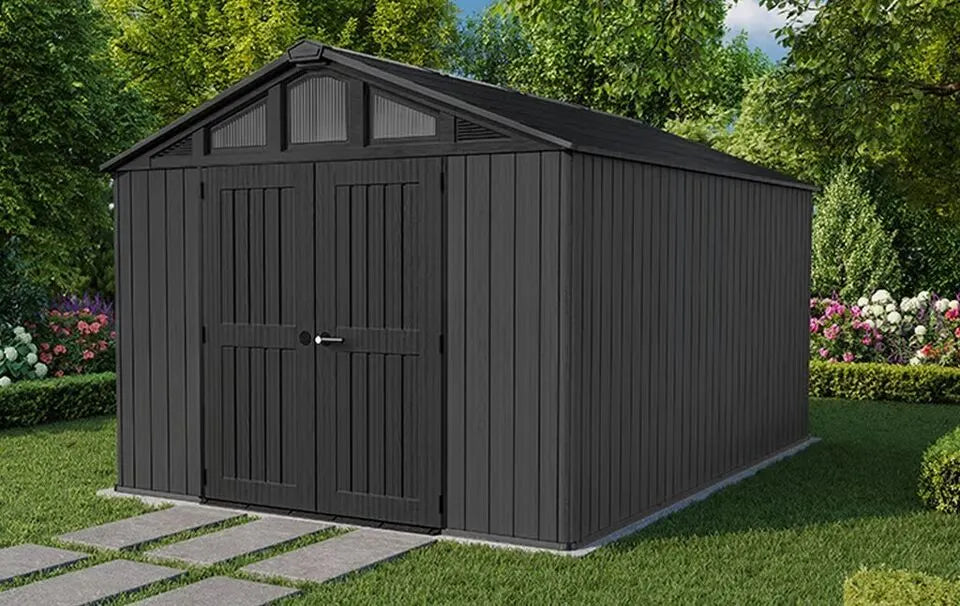 Keter Stronghold Resin Garden Shed Grey