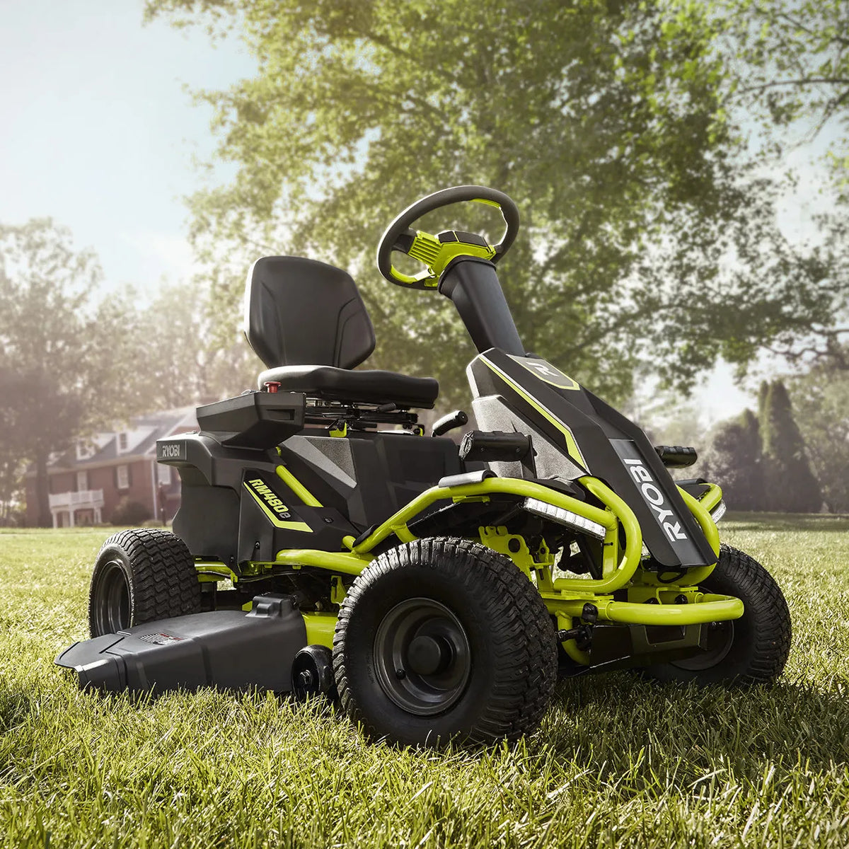 RY48110 38″ 75 AH Electric Riding Lawn Mower