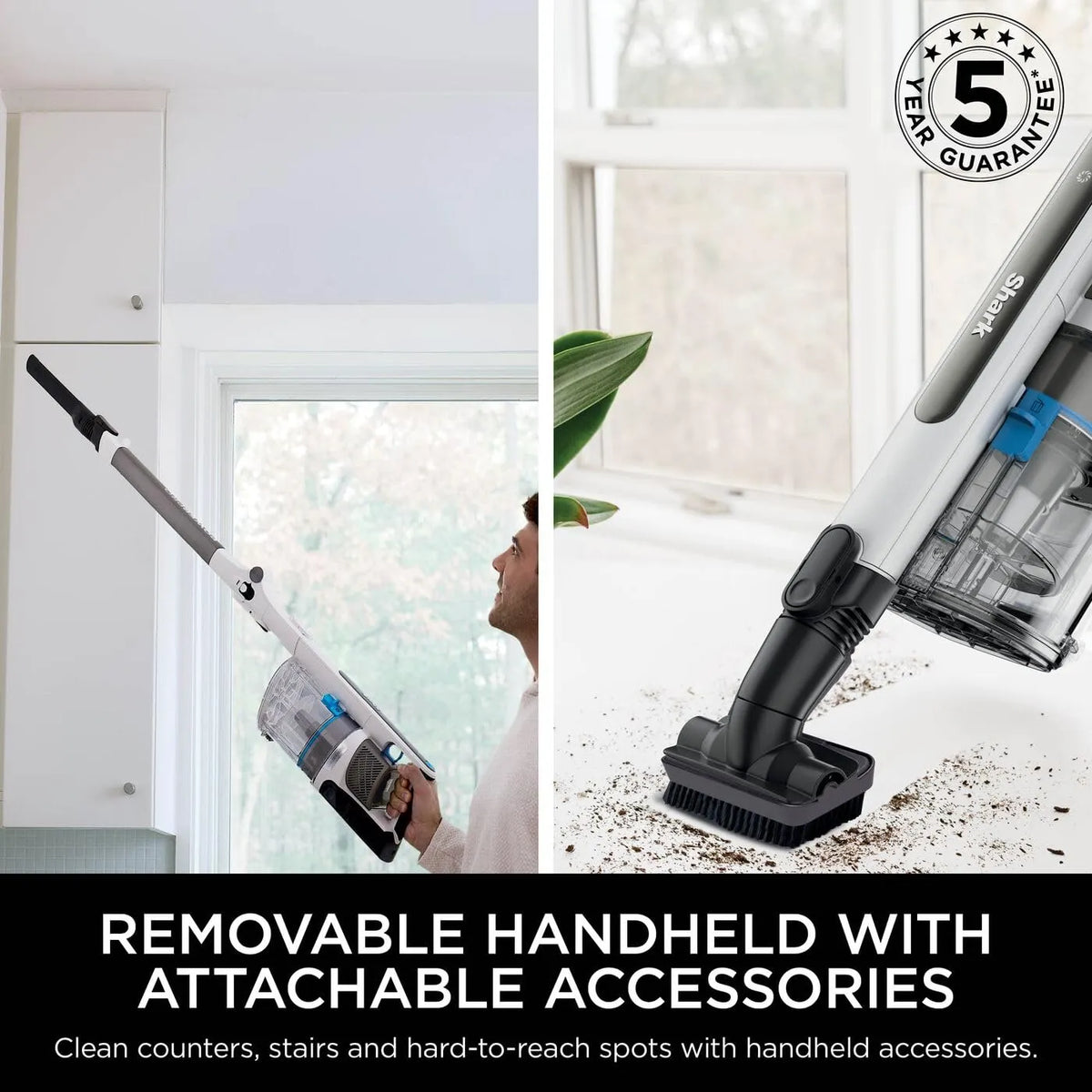Shark PowerPro Pet Cordless Stick Vacuum Cleaner, Lightweight, Floor Detect Technology