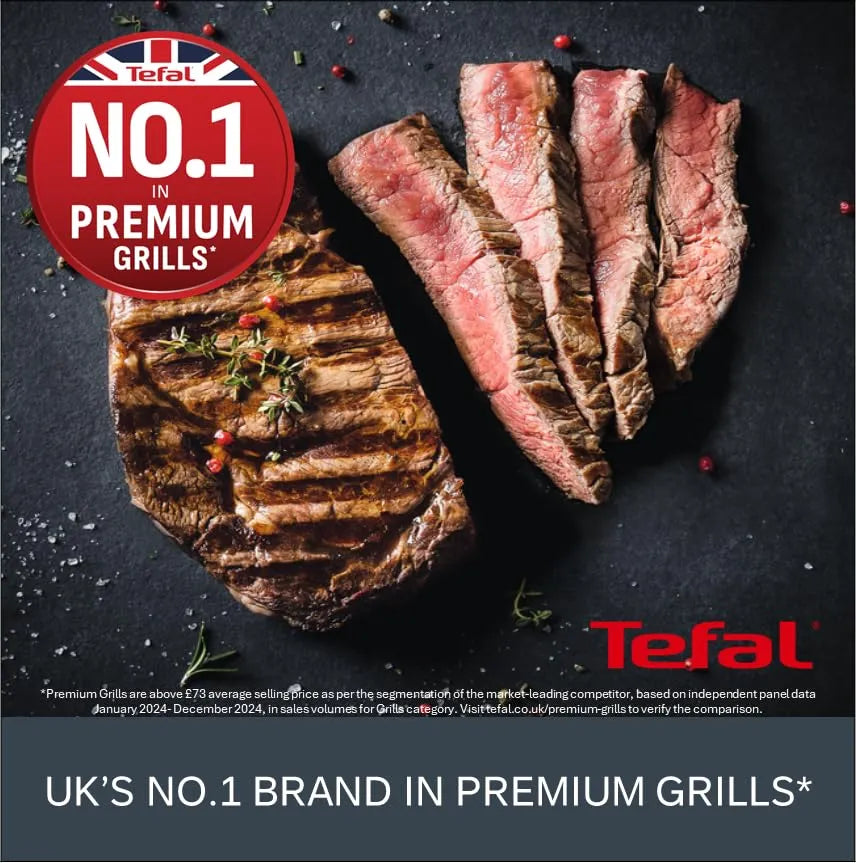 Tefal OptiGrill Plus XL Electric Grill, 9 Programs with Cooking Sensor