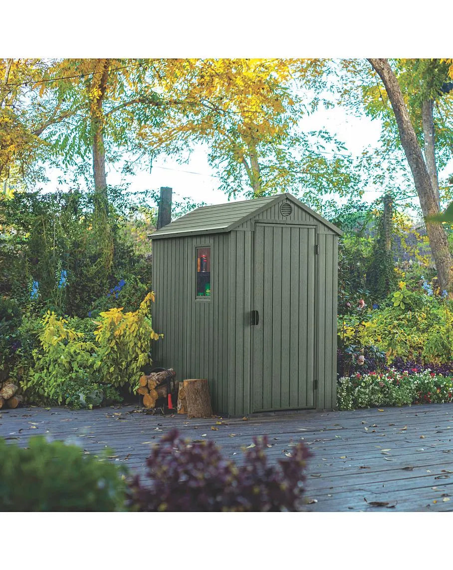 Keter Darwin Resin Garden Shed - Green