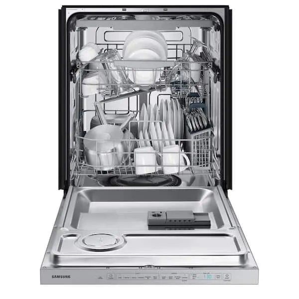 Samsung 24 in. Top Control Tall Tub Dishwasher in Fingerprint Resistant Stainless Steel with AutoRelease, 3rd Rack, 48 dBA