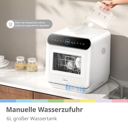 COMFEE' Table Top Dishwasher, 7+3 Programmes, 6L Tank, No Plumbing Required