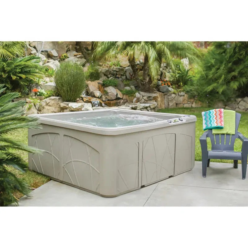 LS350DX 110 Volt 5-Person 28-Jet Rectangle Plug and Play Hot Tub with Ozonator