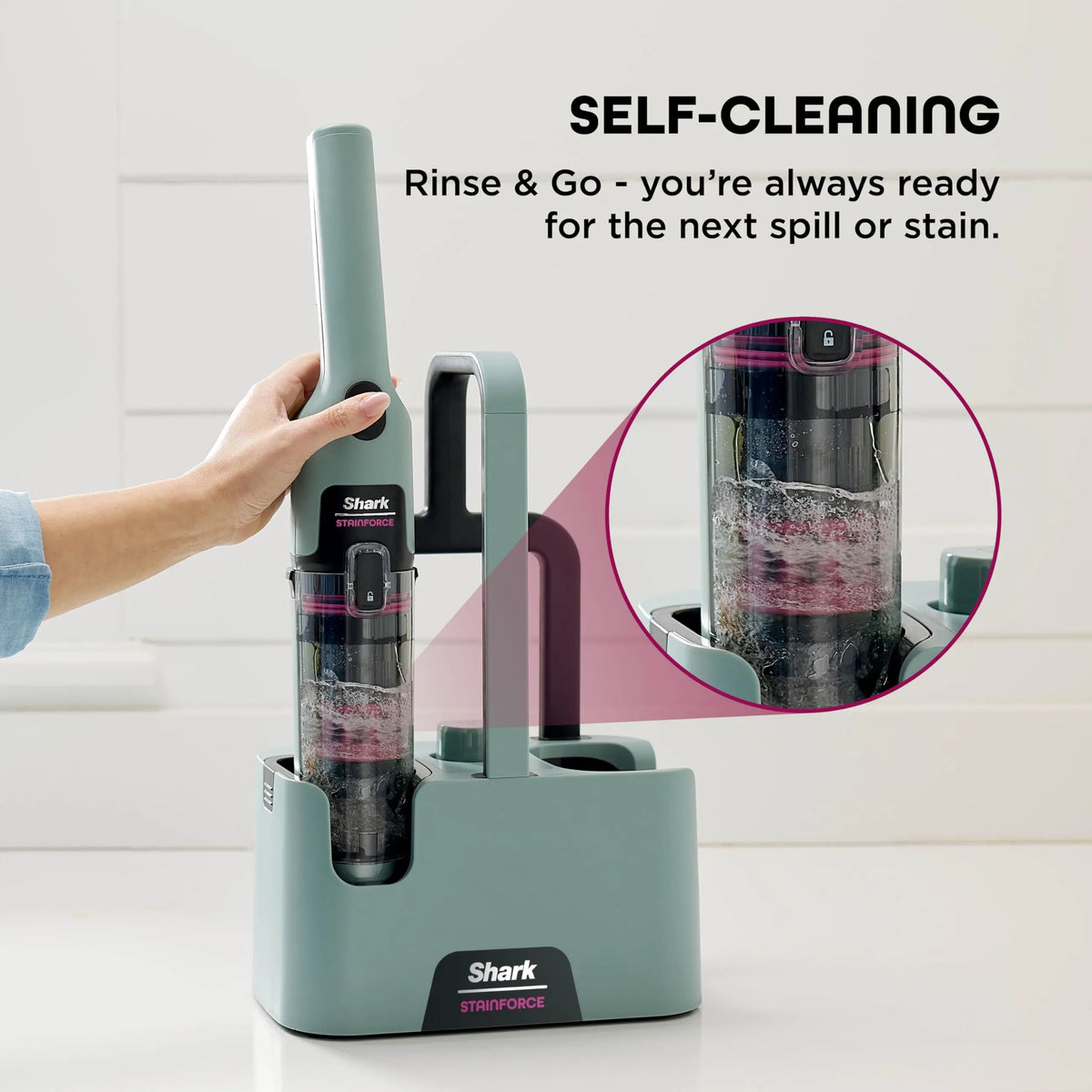 Shark StainForce Cordless Spot Cleaner, Lightweight Portable Spot Stain & Odour Eliminator for Carpets