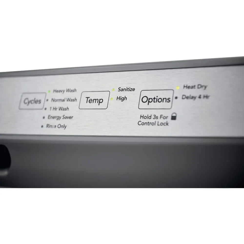 Frigidaire 24 in. Stainless Steel Front Control Built-In Tall Tub Dishwasher, 55 dBA