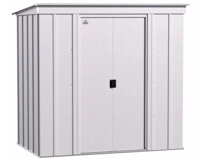 Arrow 6×4 Classic Steel Storage Shed Kit – Flute Gray