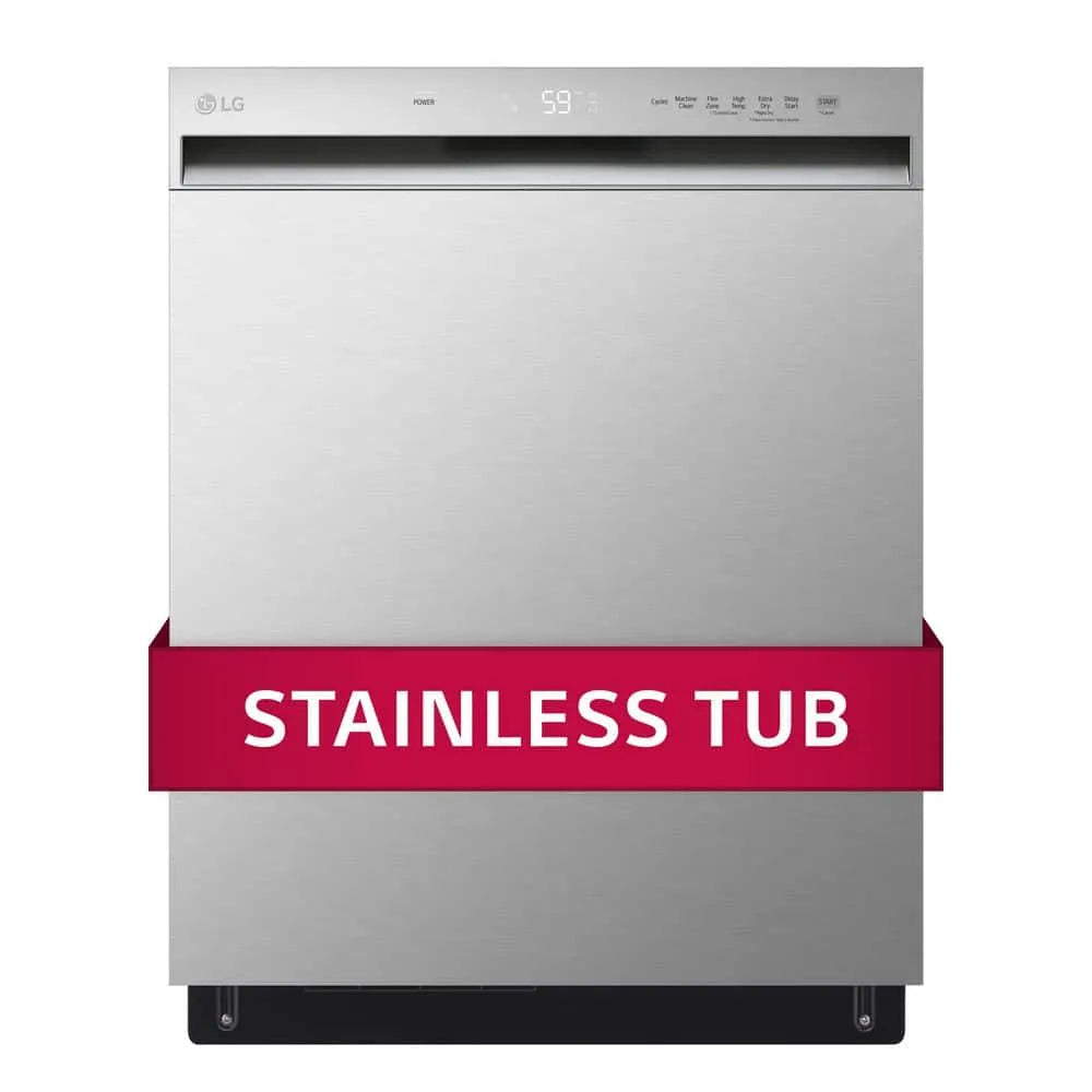 LG 24 in. in Stainless Steel Front Control Dishwasher with NeveRust Stainless Steel Tub and Dynamic Dry