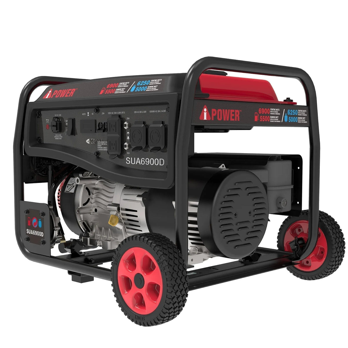 SUA6900D – 6900 Watt Dual Fuel Portable Generator