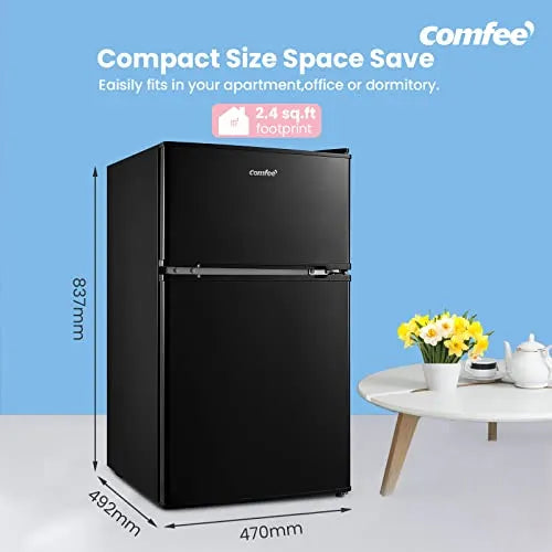 COMFEE' 87L Under Counter Fridge Freezer, Double Door