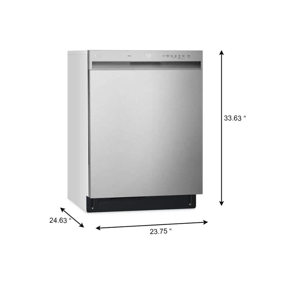 LG 24 in. in Stainless Steel Front Control Dishwasher with NeveRust Stainless Steel Tub and Dynamic Dry