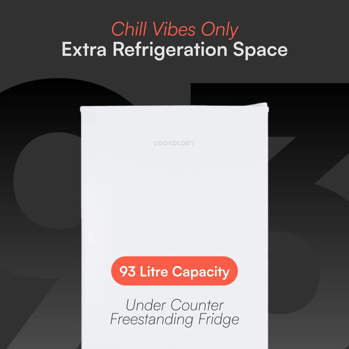 Cookology Freestanding Under Counter Fridge 93L White