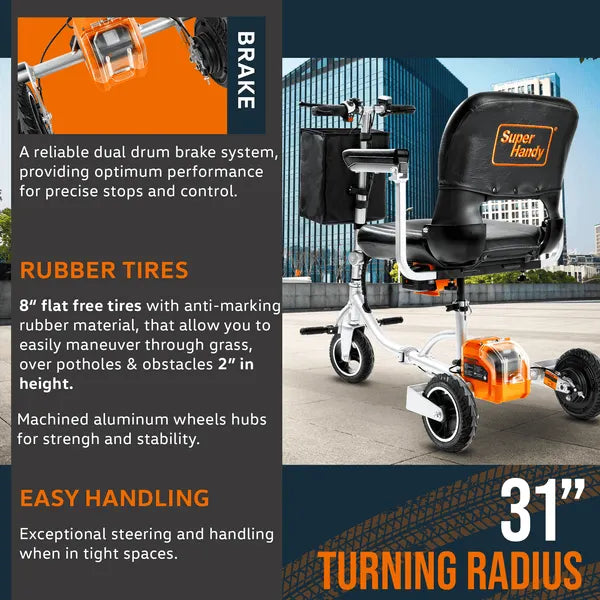 SuperHandy All Terrain Mobility Scooter Plus GUT140 48V 2Ah Battery
