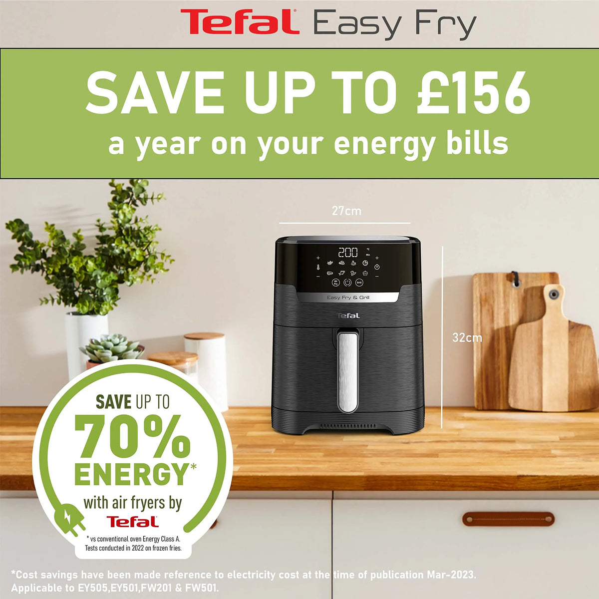 Tefal Easy Fry Precision 2-in-1 Air Fryer and Grill 4.2 L 8 Programs