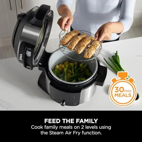 Ninja Foodi SmartLid 11-in-1 Pressure Cooker & Air Fryer Multi-Cooker 6L
