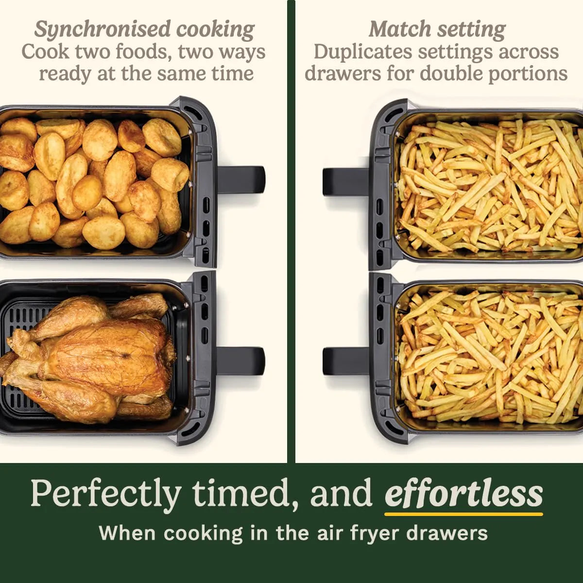 Cuisinart Tri-Zone Air Fryer Oven 13.6L 3 Zones PFAS-Free