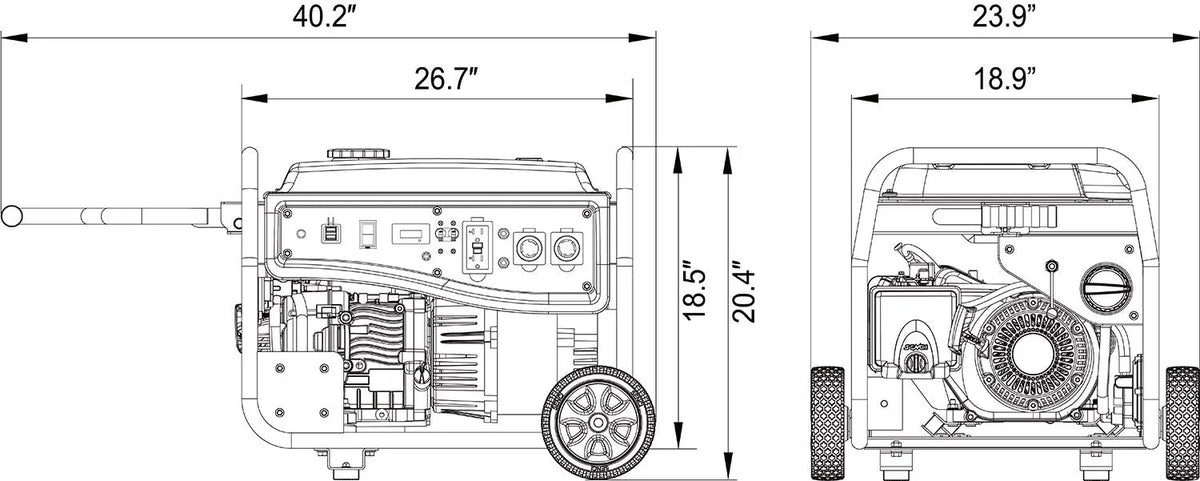 SUA6900D – 6900 Watt Dual Fuel Portable Generator