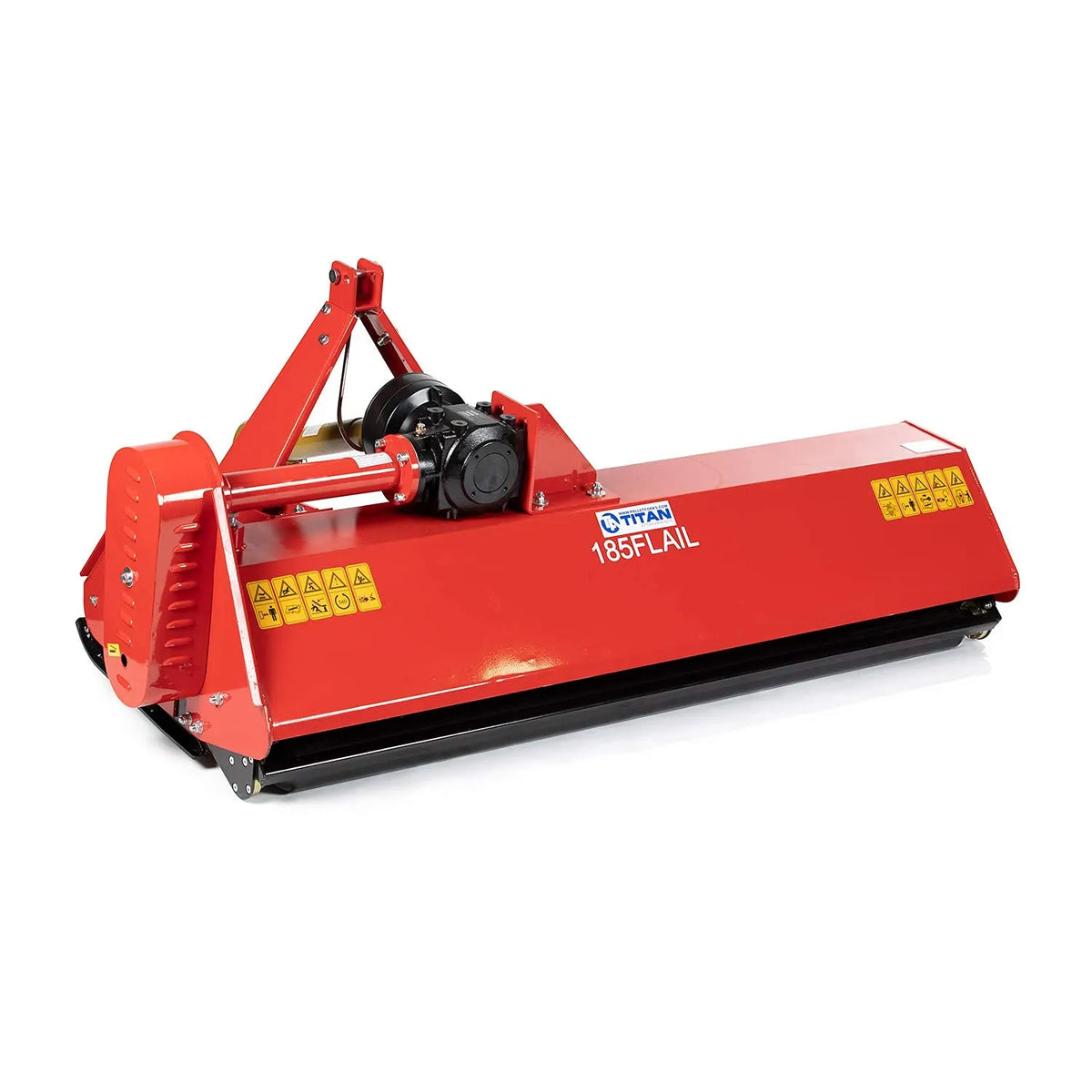 Titan Attachments 3 Point 72″ Flail Mower with Replaceable Forged Hammer Blades, PTO Powered 40-60HP Mowing Attachment for Category 1 Tractors and Loaders, Mulch up to 3″ Diameter Wood