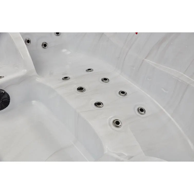 Luxury Spas 61 – Jet Acrylic Square Hot Tub with Ozonator in Gray