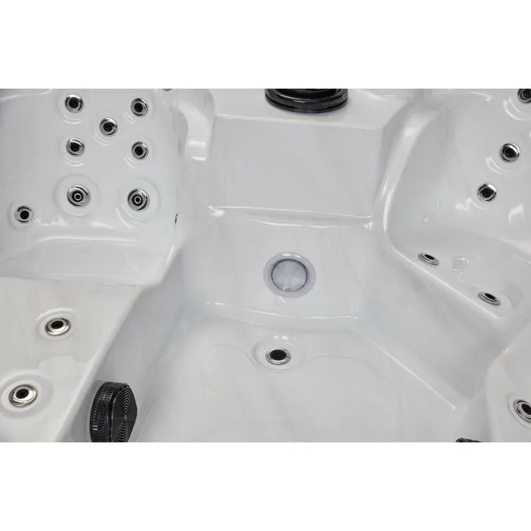 Luxury Spas 61 – Jet Acrylic Square Hot Tub with Ozonator in Gray