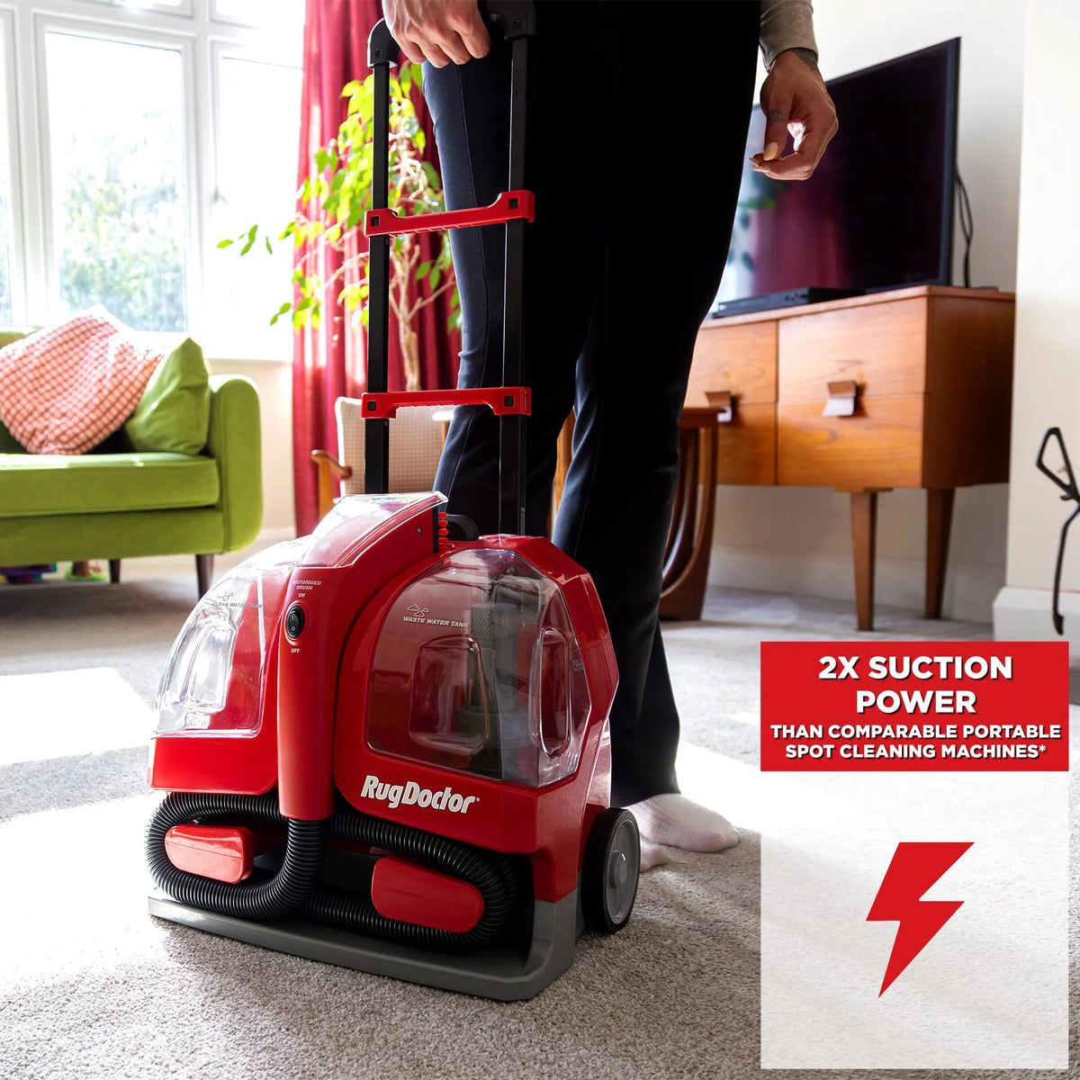 Rug Doctor Portable Spot Cleaner 1100W 1.9L Red/Black
