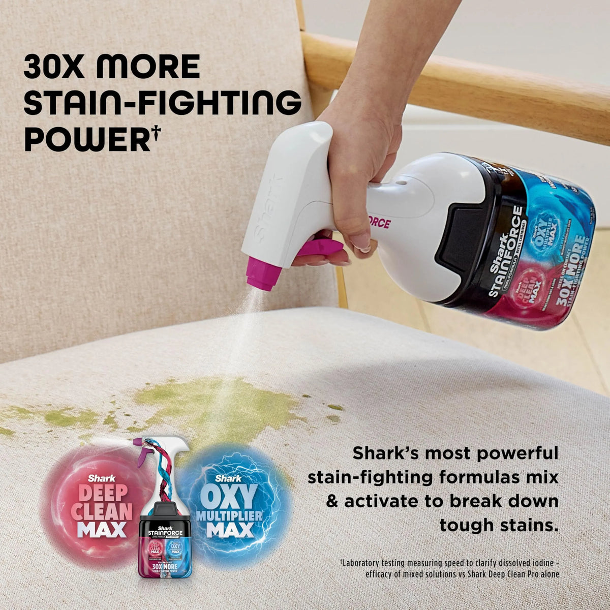 Shark StainForce Cordless Spot Cleaner, Lightweight Portable Spot Stain & Odour Eliminator for Carpets