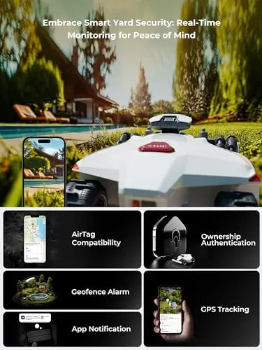 LUBA 2 AWD 10000H Robot Lawn Mower, Perimeter Wire Free Vision Robotic Lawnmower for 2.5 Acres Lawn, Cut Height 2.2″-4.0″, 80% Slope, APP Control Compatible with Alexa, All-Wheel Drive, Anti-Theft