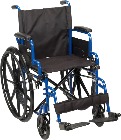 Drive Medical Blue Streak Wheelchair with Flip Back Desk Arms