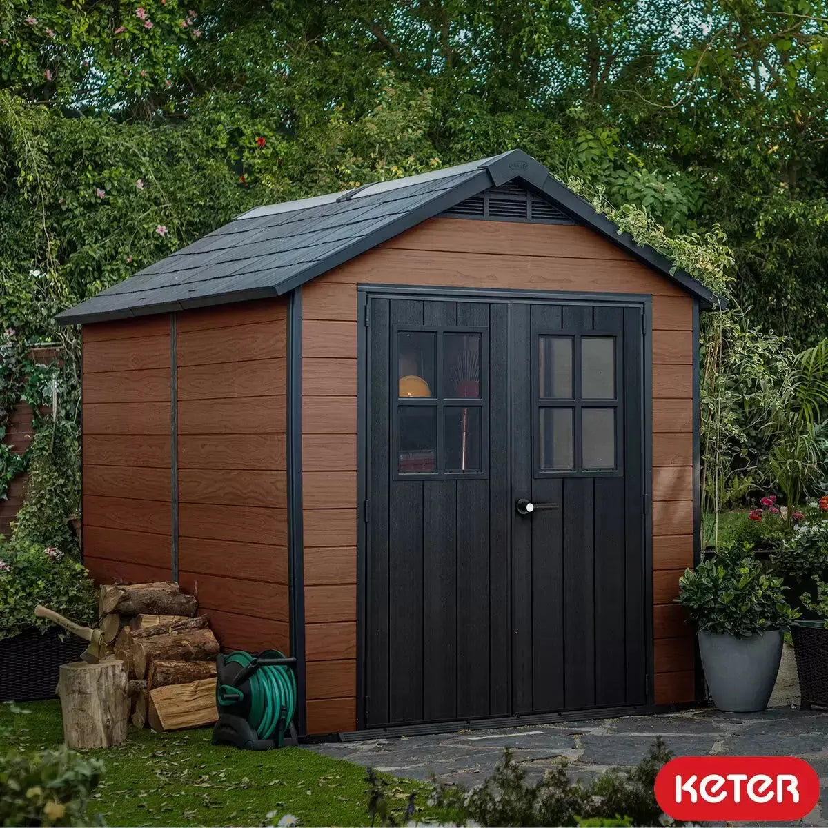 Keter Newton Double Door Plastic Garden Shed