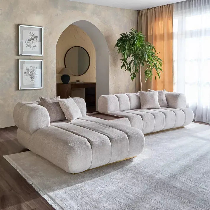 Nomad 4-Seater Velvet Left Corner Sofa