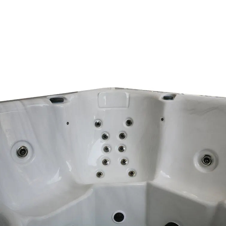 WSINC 5 – Person 32 – Jet Acrylic Square Hot Tub with Ozonator in Grey Oak