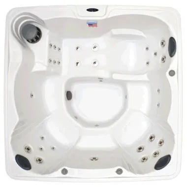 Luxuria Spas 7 – Person 100 – Jet Acrylic RectangularHot Tub with Bluetooth Speakers and Ozonator in Mocha