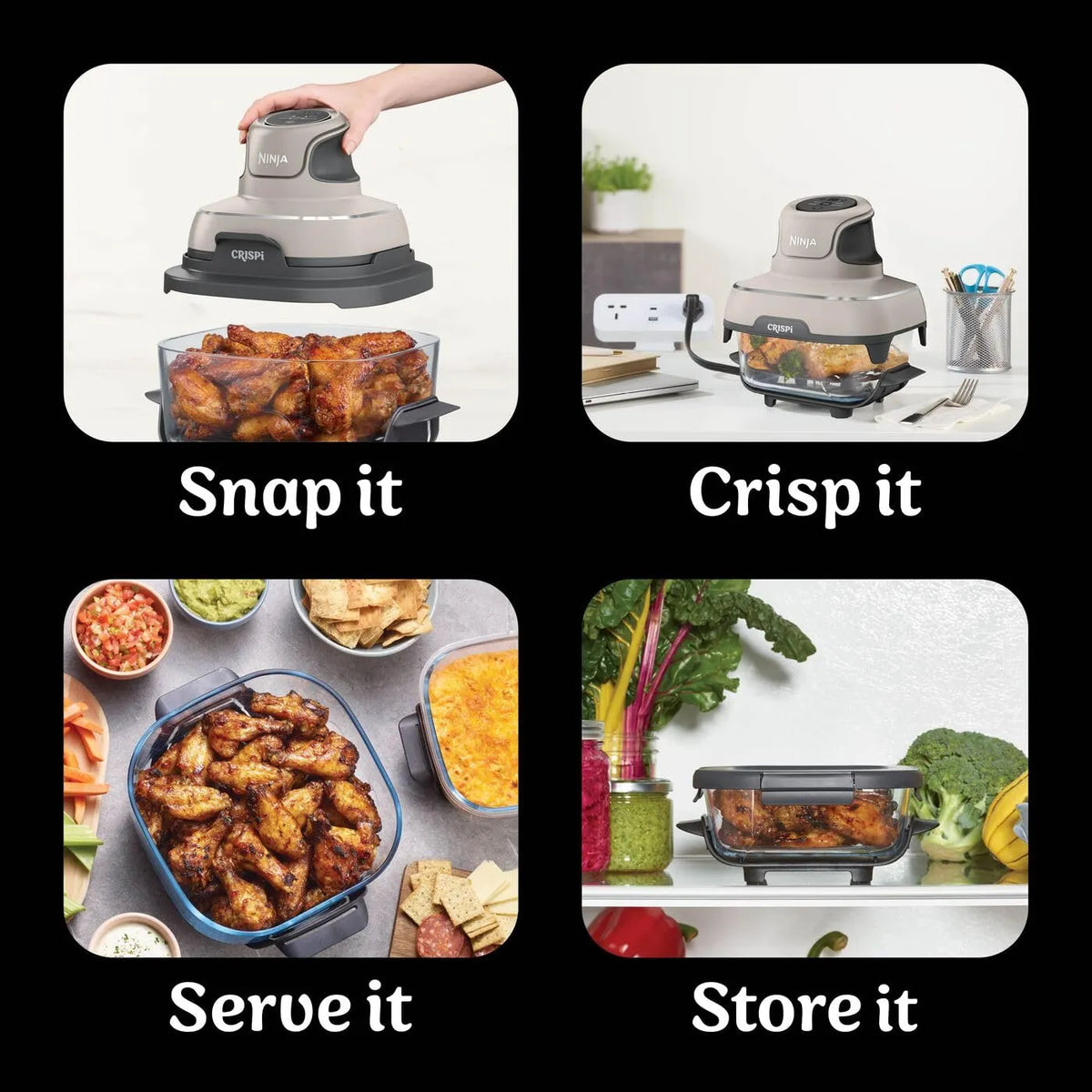 Ninja CRISPi Portable Air Fryer 3.8L 4-in-1 Compact