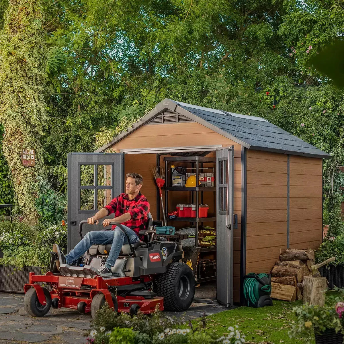Keter Newton Double Door Plastic Garden Shed