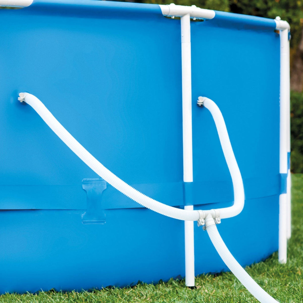 Intex 12′ x 30″ Metal Frame Round Swimming Pool w/ Filter Pump & 13′ Pool Cover