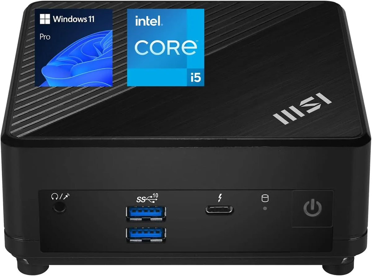 msi Cubi NUC AI Business Mini Desktop, Intel 16-Core Ultra 7 155H, 32GB DDR5, 1TB SSD, Support 4-Display & 4K, 2 x Thunderbolt 4, 2 x HDMI, Dual 2.5G LAN, Wi-Fi 6E, Windows 11 Pro, Black