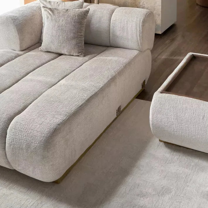 Nomad 4-Seater Velvet Left Corner Sofa