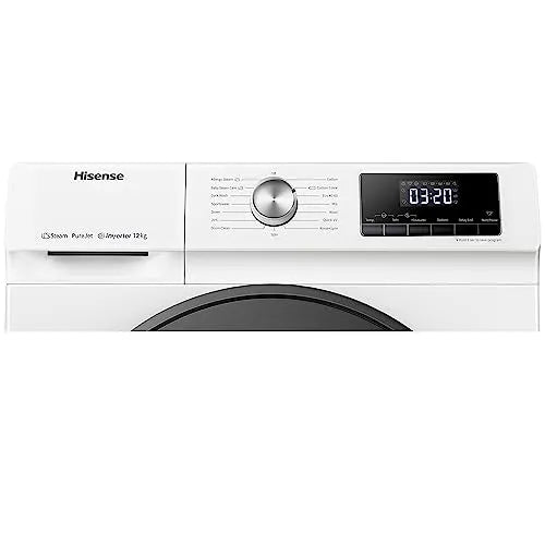 Front Load Washing Machine 12kg Inverter 15 Programs 1400rpm White Energy Class A