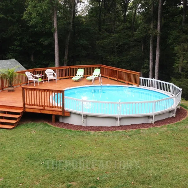 12’x27′ Oval Vinyl Works Premium Resin Fence Kit