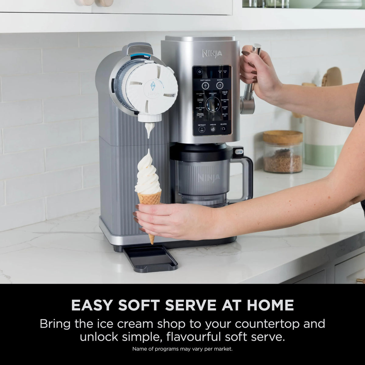 Ninja Swirl by CREAMi Soft Serve & Ice Cream Maker 13 Functions 2 Tubs