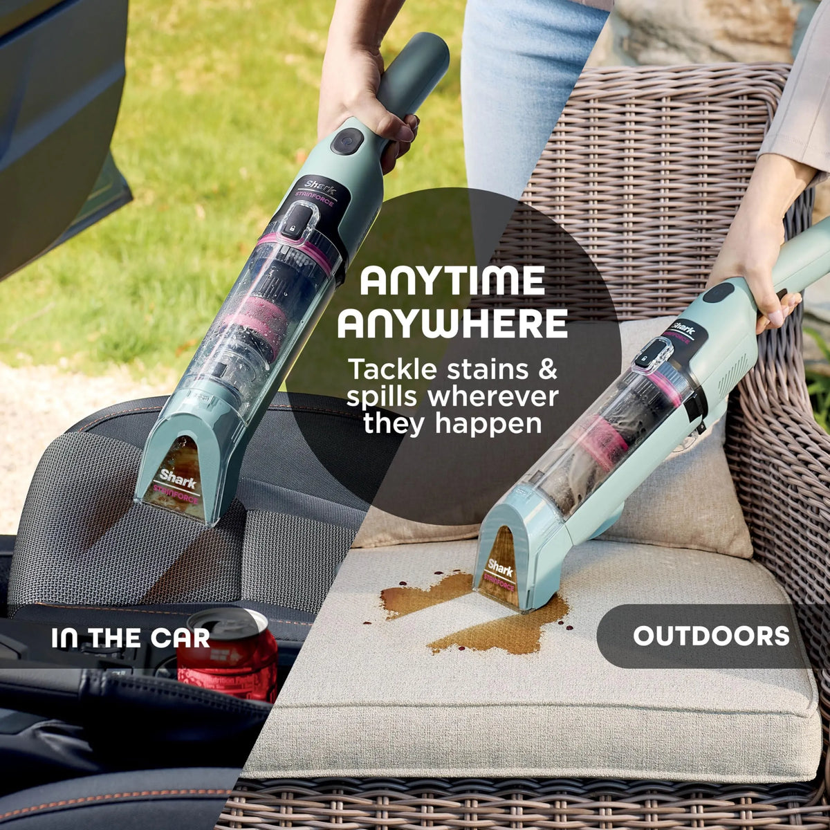 Shark StainForce Cordless Spot Cleaner, Lightweight Portable Spot Stain & Odour Eliminator for Carpets