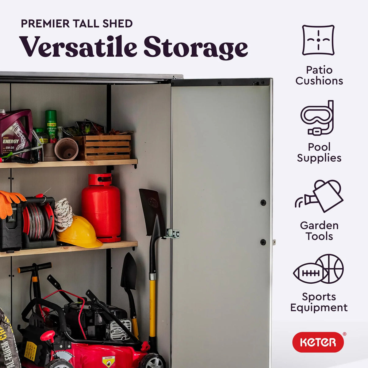Keter Premier Resin Storage Shed with Shelves