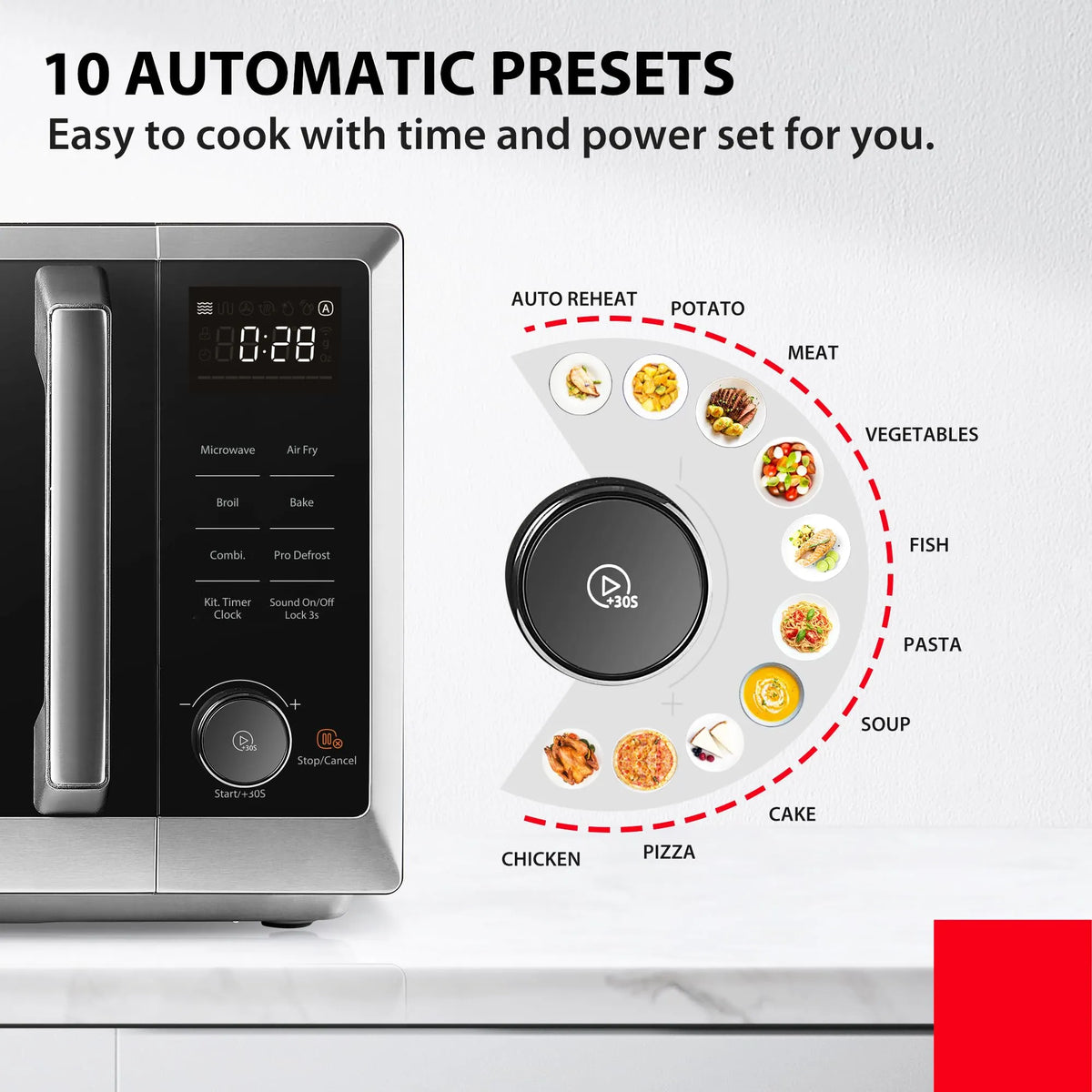 Toshiba 5-in-1 Air Fry Countertop Microwave Oven 26 L