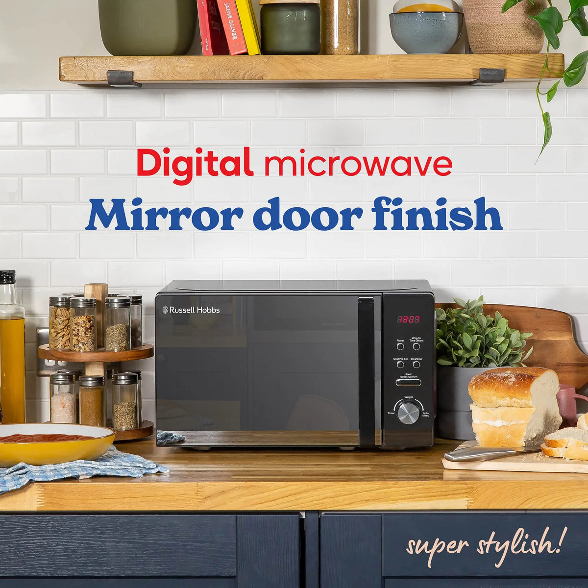 Russell Hobbs Digital Microwave 20L 800W Black 5 Power Levels