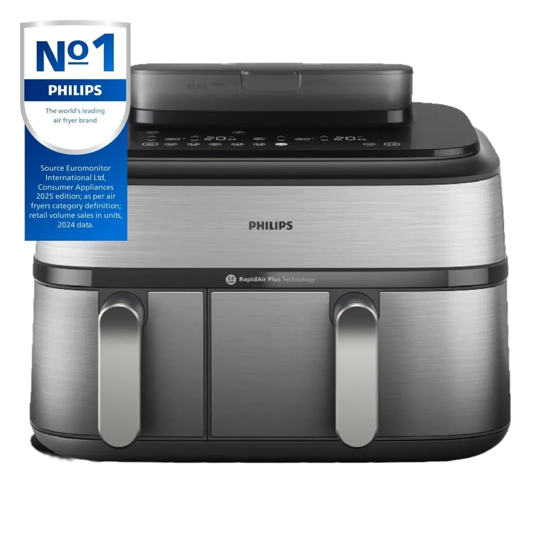 Philips 5000 Series Dual Basket Air Fryer with Steam 9L RapidAir Plus