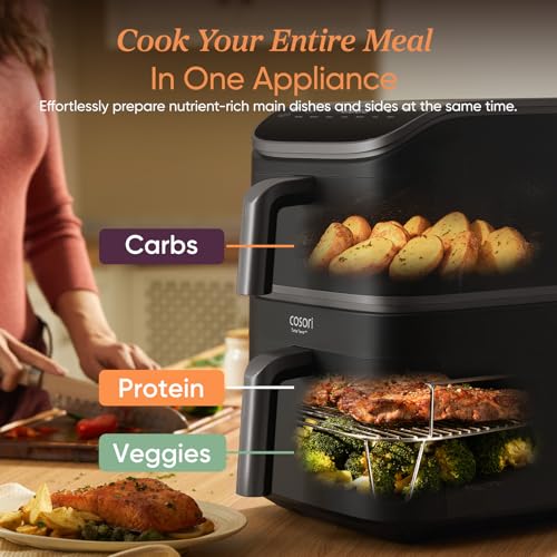 COSORI TurboTower Dual Air Fryer 10.8L Stacked Design