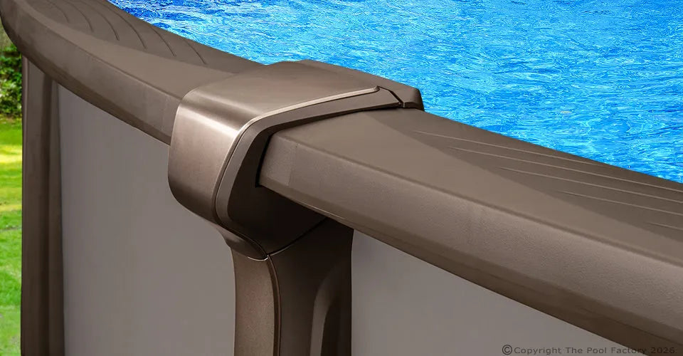 18’x40’x54″ Saltwater Defender Oval Pool with Resin Wall