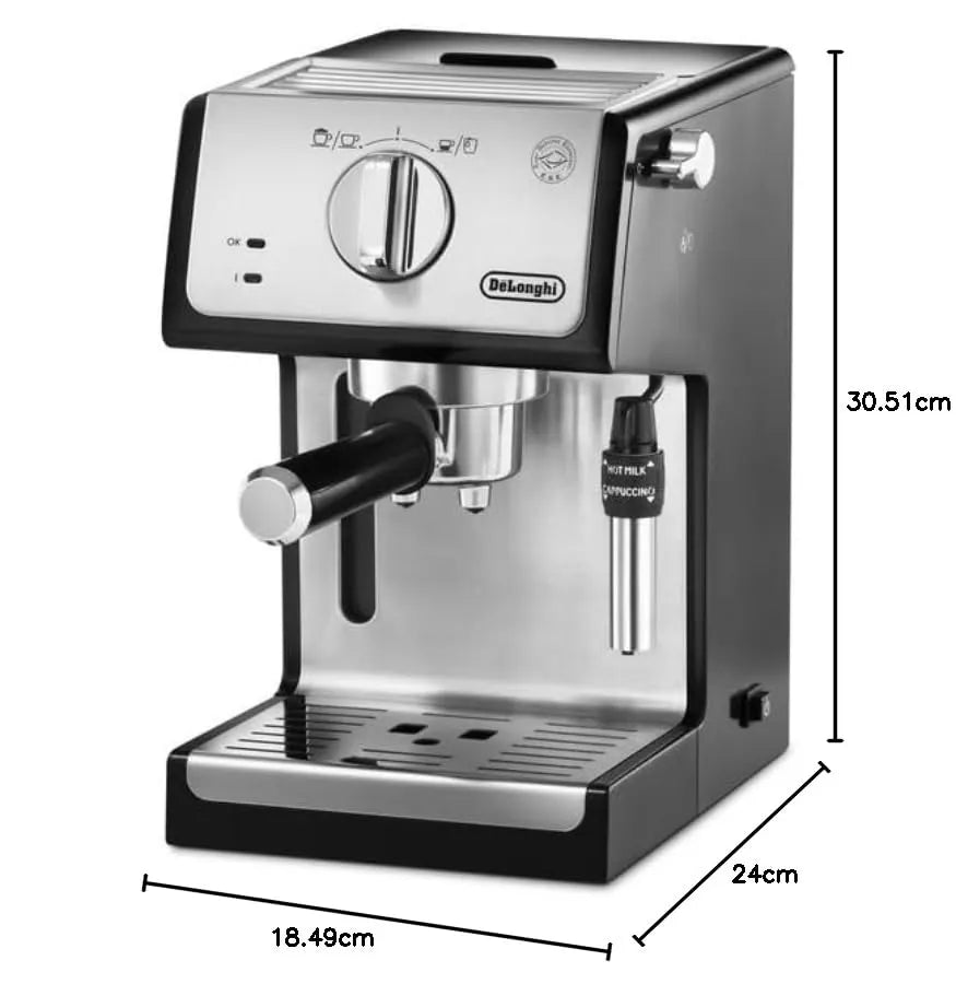 De'Longhi Traditional Barista Pump Espresso Machine Coffee & Cappuccino Maker Black